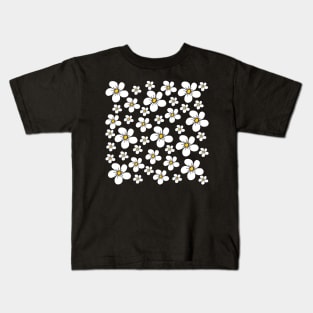 white blooming flower, blossoms, bloom, floral flowerpattern Kids T-Shirt
